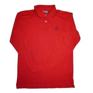 Vintage Chaps Ralph Lauren Polo Shirt Men's Medium Red Crest Logo Classic Fit